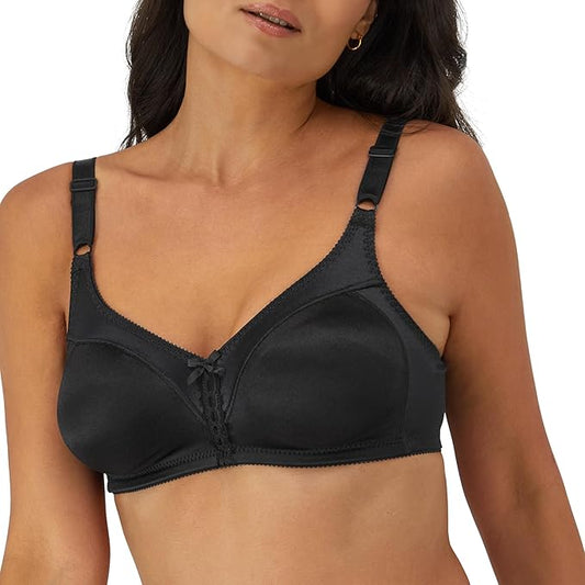 BALI Double Support Wireless Bra Comfortsoft Full Coverage Wirefree BLACK 36D