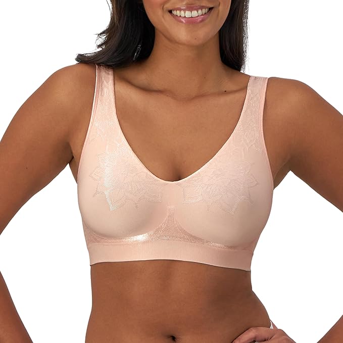 BALI Wireless Bra Comfort Revolution Seamless T-Shirt ROSE XL
