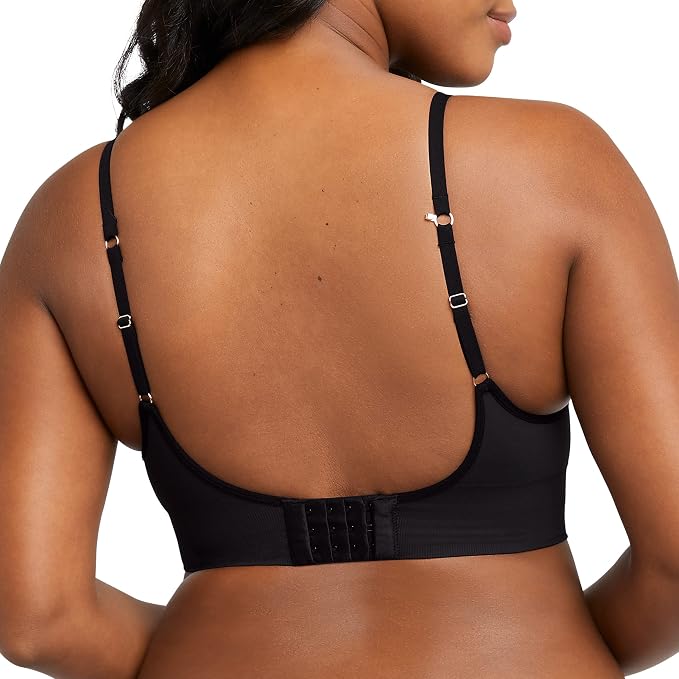 MAIDENFORM Push-up Bra, M Seamless Lift Longline Bralettes BLACK L
