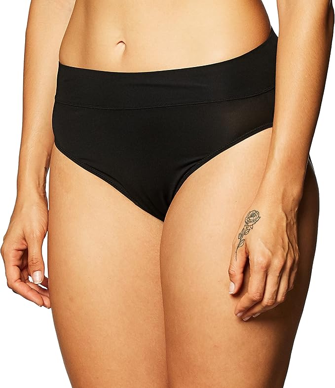 WARNER'S Hi-Cut Brief Panty Underwear BLACK L