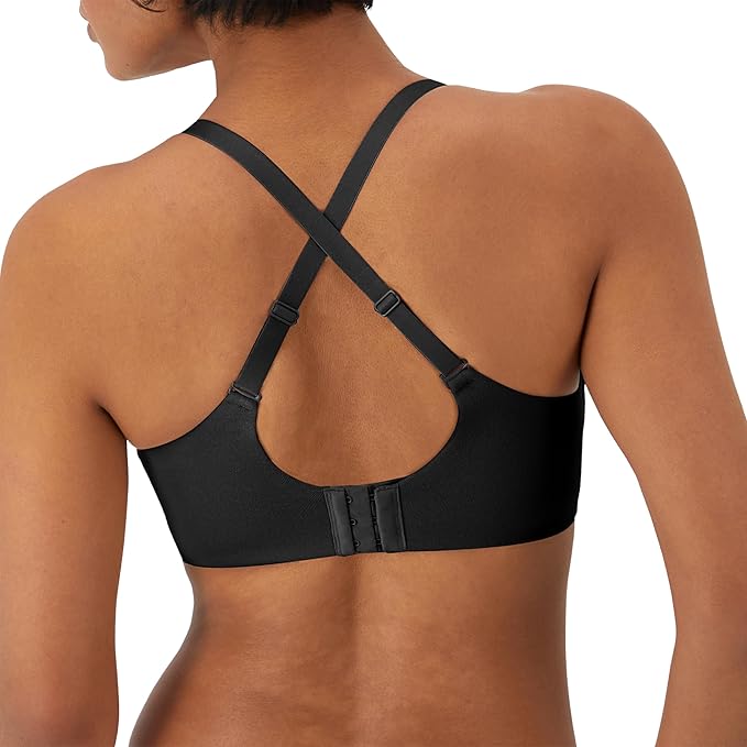 BALI T-Shirt Bra Breathable Wireless Bra Full-Coverage Convertible Bra BLACK XL