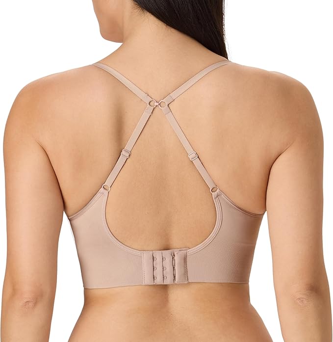 MAIDENFORM Push-up Bra Seamless Lift Longline Bralettes EVENING BLUSH L