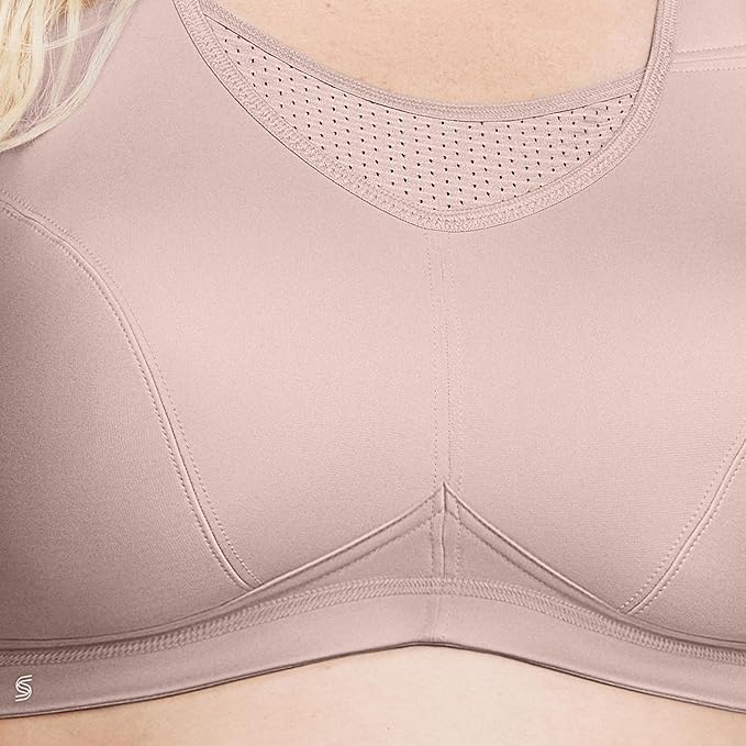 GLAMORISE Plus Size No-Bounce Camisole Sports Bra Wirefree ROSE 40D