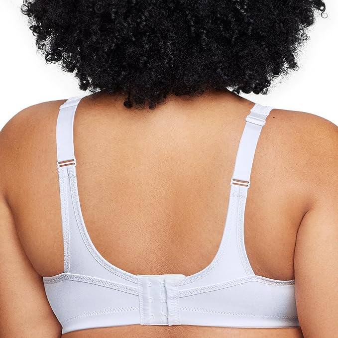 GLAMORISE Full Figure Plus Size No-Bounce Camisole Sports Bra Wirefree WHITE 42F