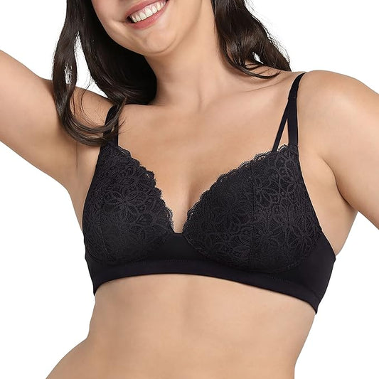 MAIDENFORM Pure Comfort Soft Support Wireless Bra BLACK M