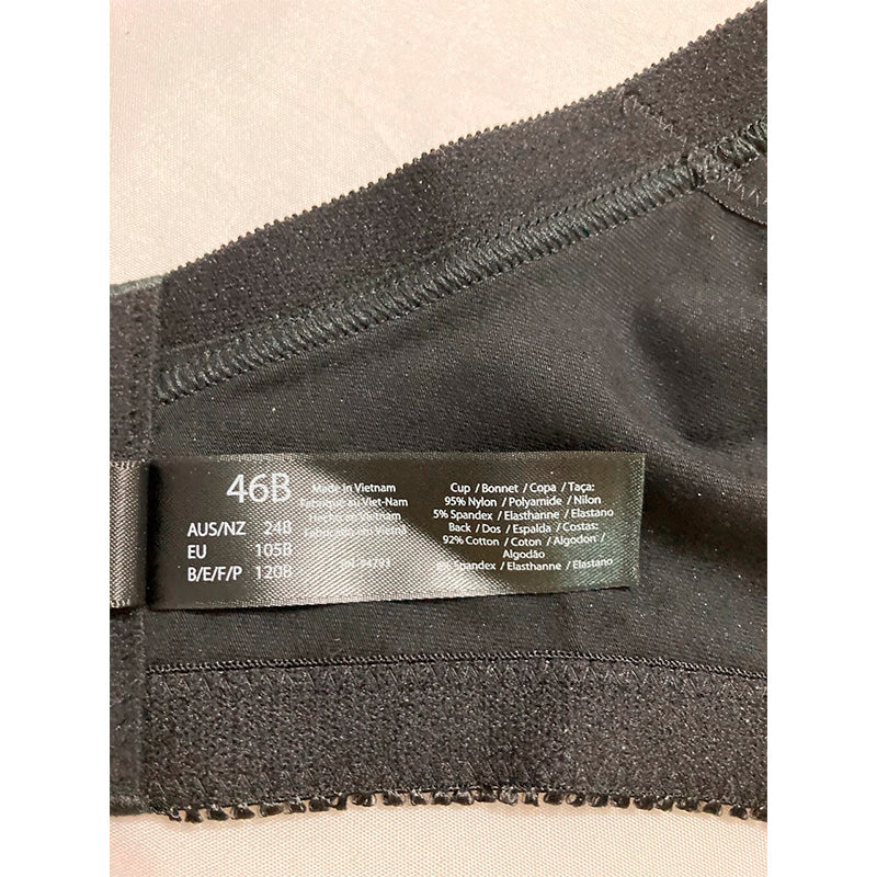 Dominique Marcelle Everyday Wire Free Soft Cup Comfort Bra Black 46B