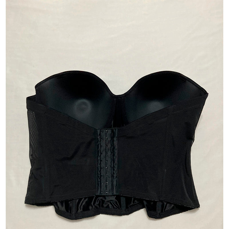 Dominique Ariel Hidden Underwire Longline Bridal Bra Black 44D