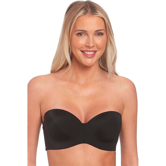 Dominique Bella Seamless Hidden Underwire Strapless Bra Black 42D