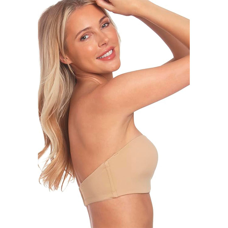 Dominique Women's Bella Seamless Hidden Underwire Strapless Bra MOCHA 46C