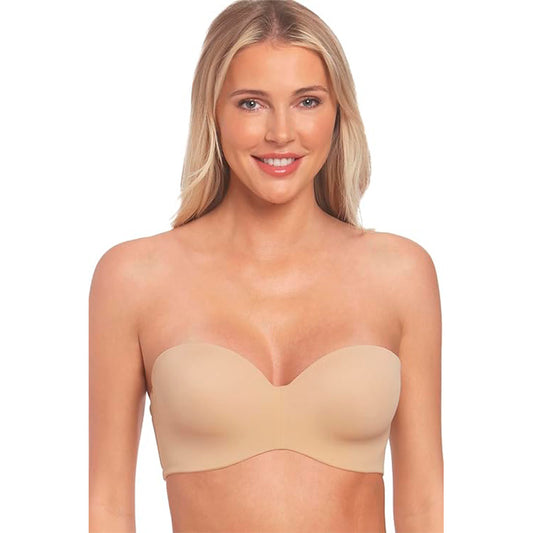 Dominique Women's Bella Seamless Hidden Underwire Strapless Bra MOCHA 46C
