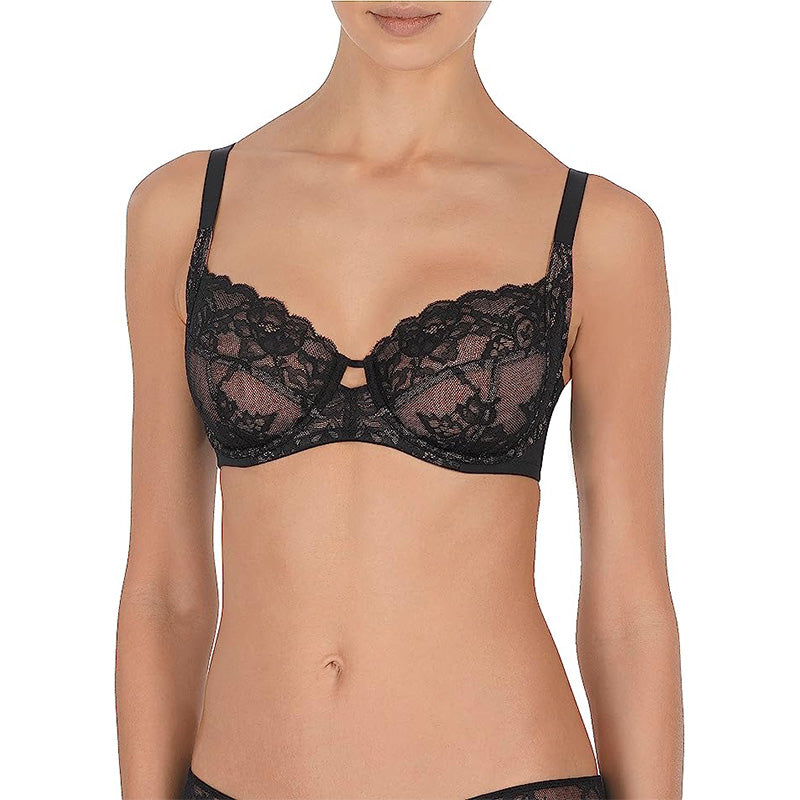 Natori Women's Statement Full Figure Underwire Bra, Black/Cafe, 34D