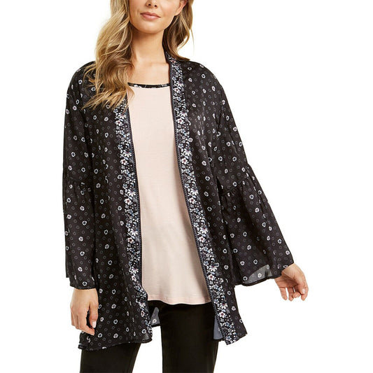 Vera Bradley Sofie Kimono Wrap Robe Black S/M