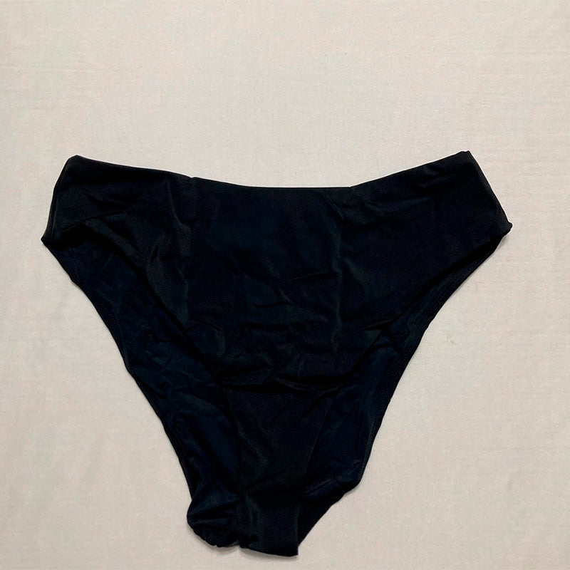 Eco-friendly Black Bikini Bottom with High Waist - Andie L