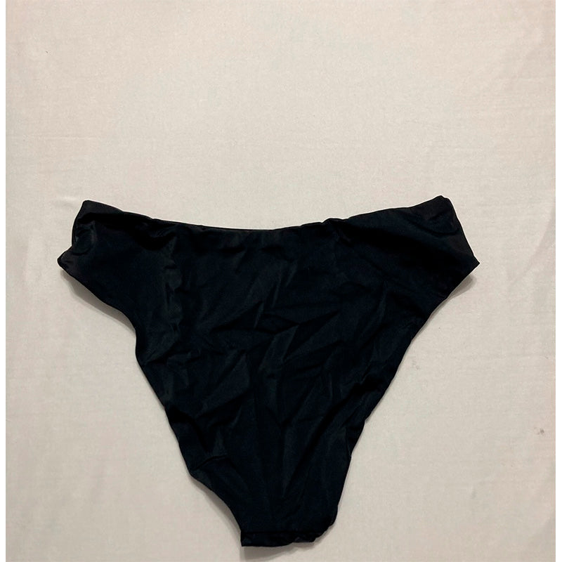 Eco-friendly Black Bikini Bottom with High Waist - Andie L