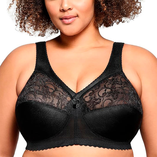 Glamorise Full Figure Plus Size MagicLift Original Support Bra Black 36DD