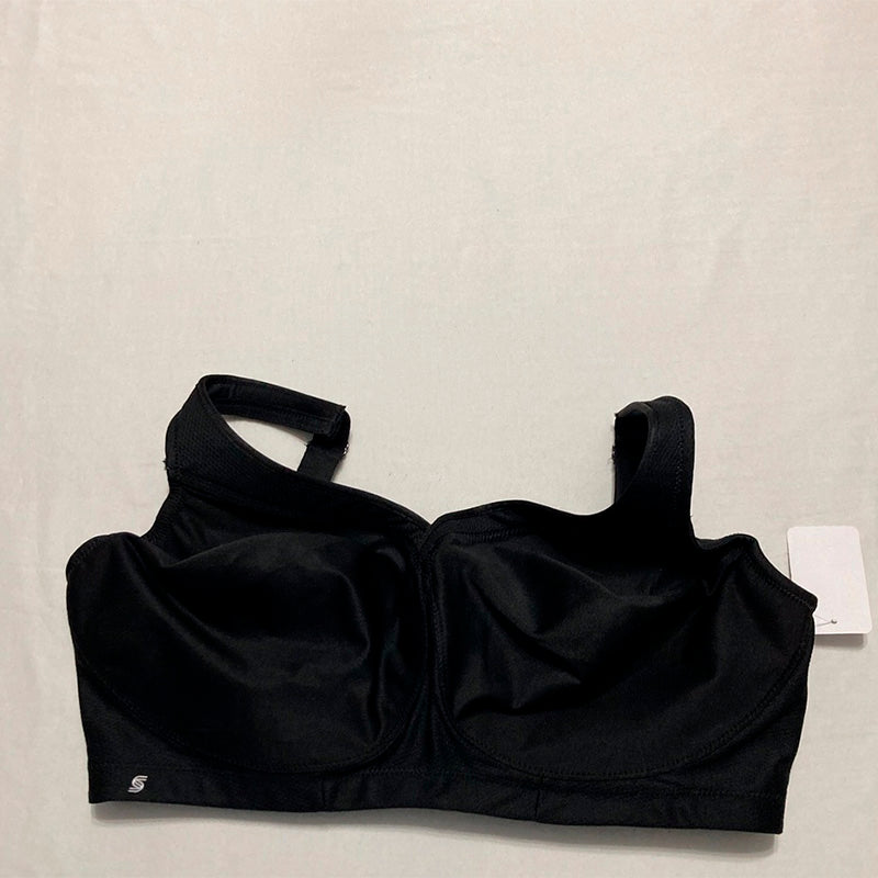 Glamorise Full Figure Plus Size MagicLift Seamless Sports Bra Black 42G
