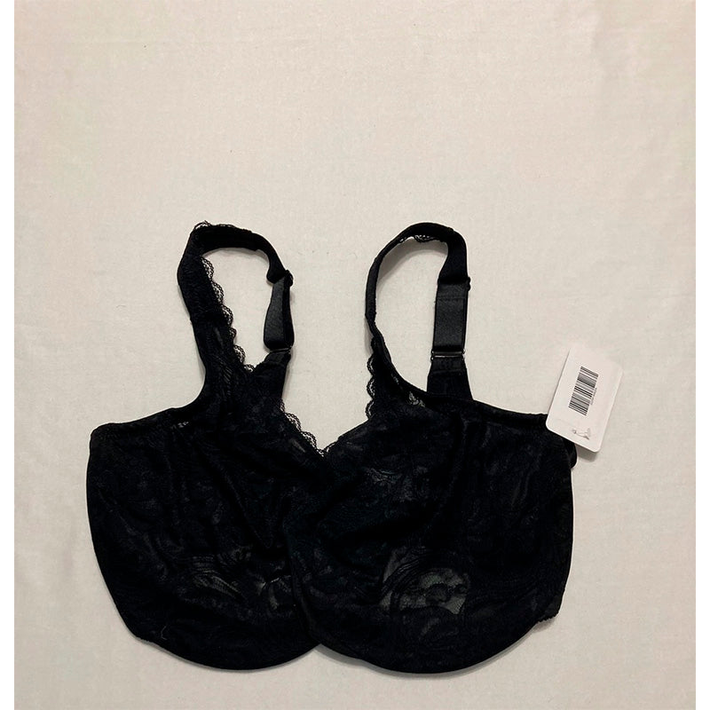 Glamorise Full Figure Wonderwire Black 38F