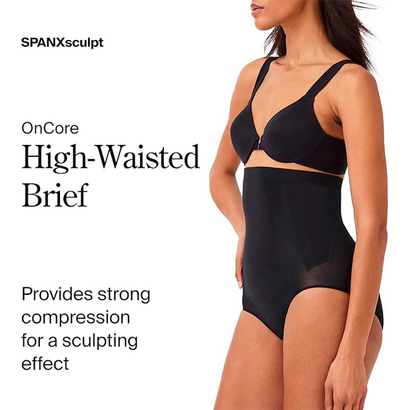 SPANX High-Waisted Brief Sculpting Shapewear Control Underwear Black XL