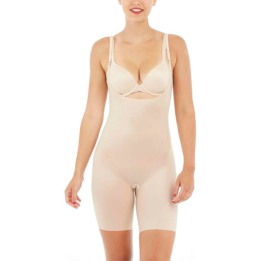 SPANX® ThinstinctsOpen-Bust Midthigh Bodysuit Nude S