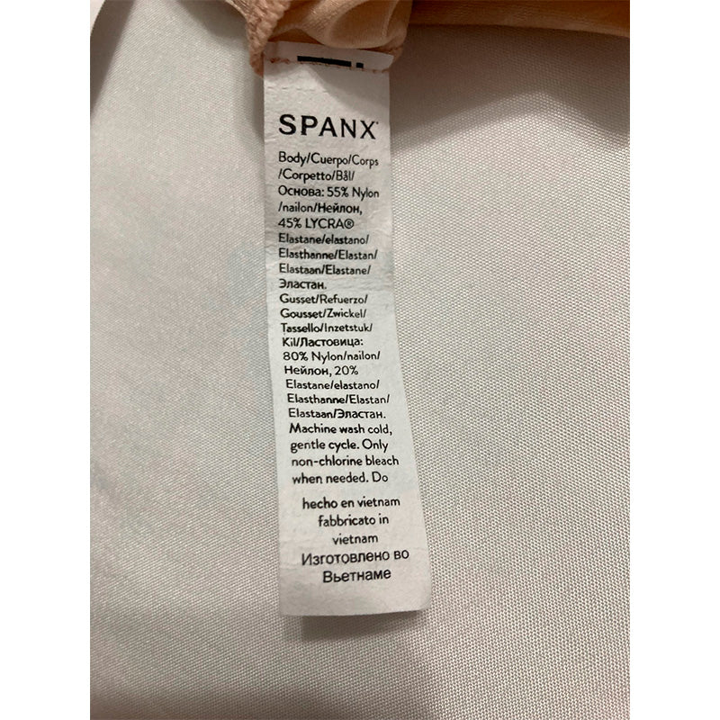 SPANX Open-Bust Bodysuit Breathable Blended Fabric Nude L