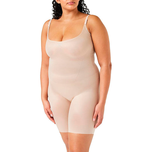 SPANX Open-Bust Bodysuit Breathable Blended Fabric Nude L