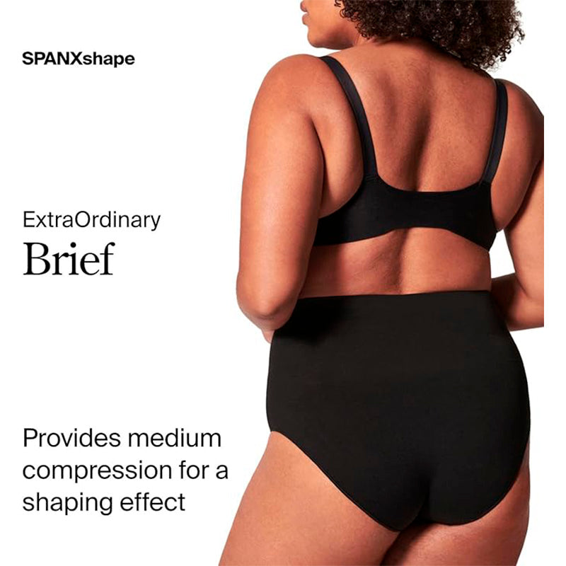 SPANX ExtraOrdinary Brief Sculpting with Compression Shapewear Very Black S