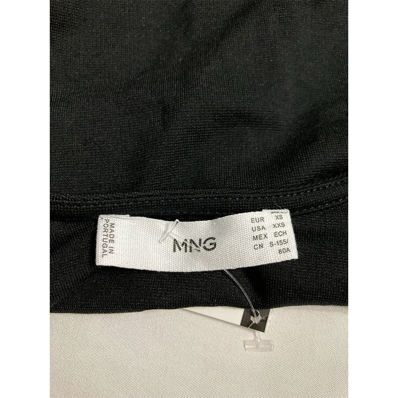 MANGO Openwork Detail Blouse Black XS