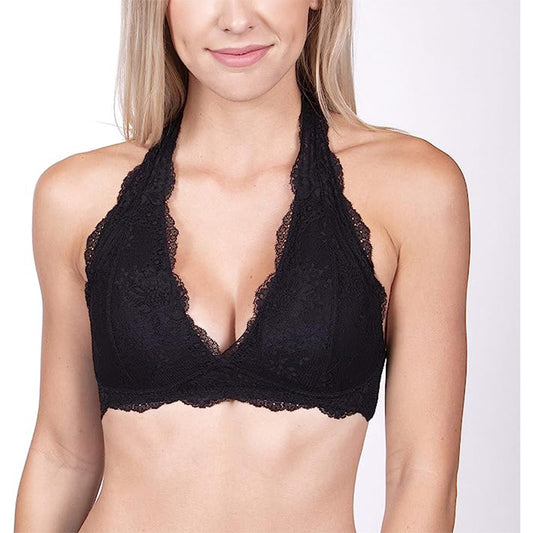 The Bra Lab Interchangable Bralette - Bettina Black Lace XL