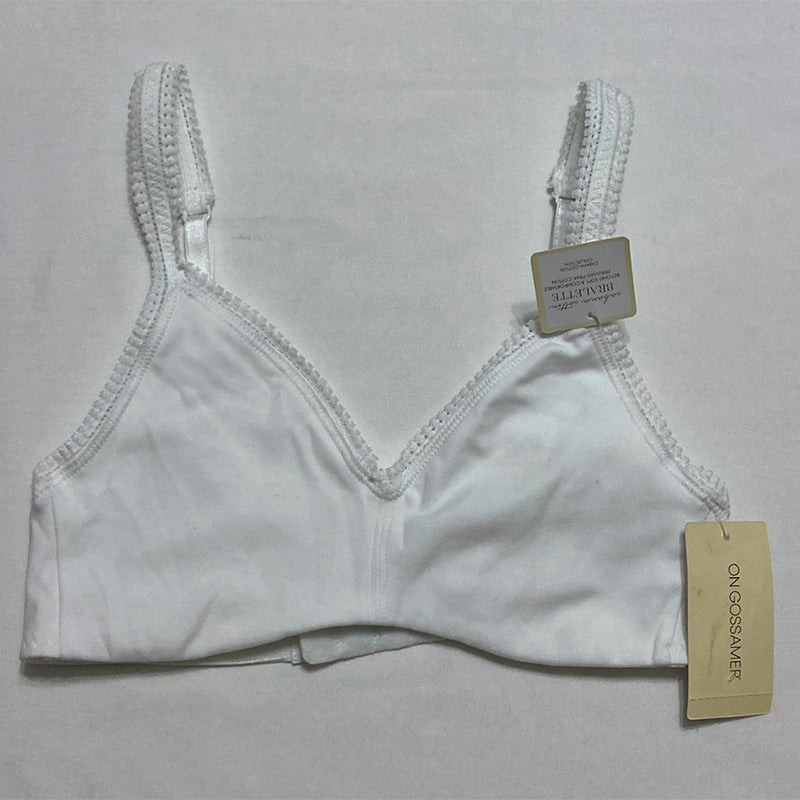OnGossamer Women's Cabana Cotton Bralette - White S