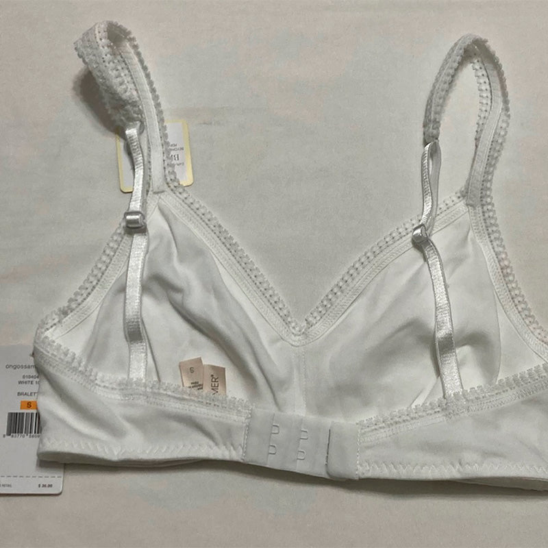 OnGossamer Women's Cabana Cotton Bralette - White S