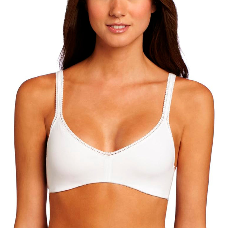 OnGossamer Women's Cabana Cotton Bralette - White S