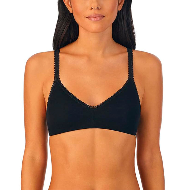 OnGossamer Cabana Cotton Bralette  Black M