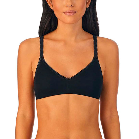 OnGossamer Cabana Cotton Bralette  Black M