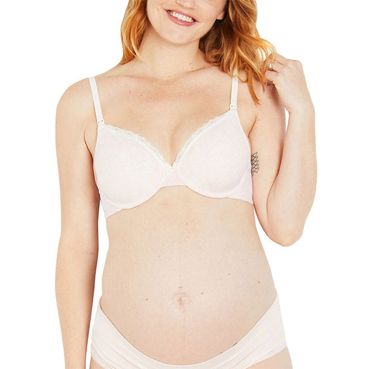 Motherhood Maternity Full-Coverage Nursing Bra Pink 36DDD