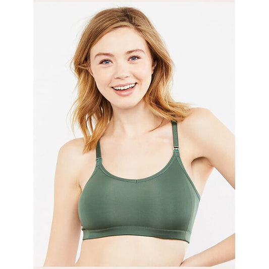 Motherhood Maternity Racerback Clip Down Nursing Green L