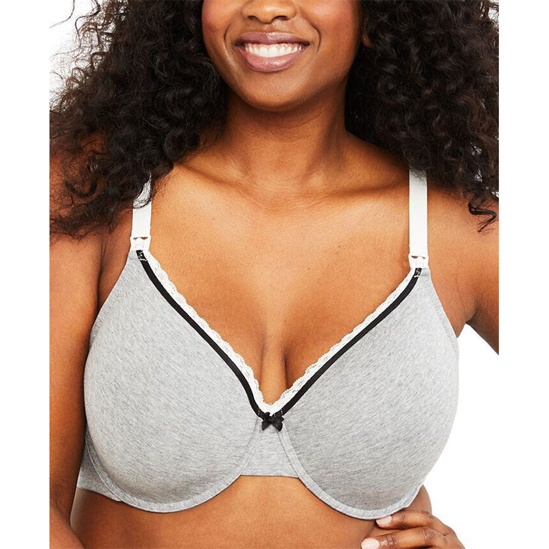Motherhood Maternity Full-Coverage Underwire Nursing Bra Gray 42DDD