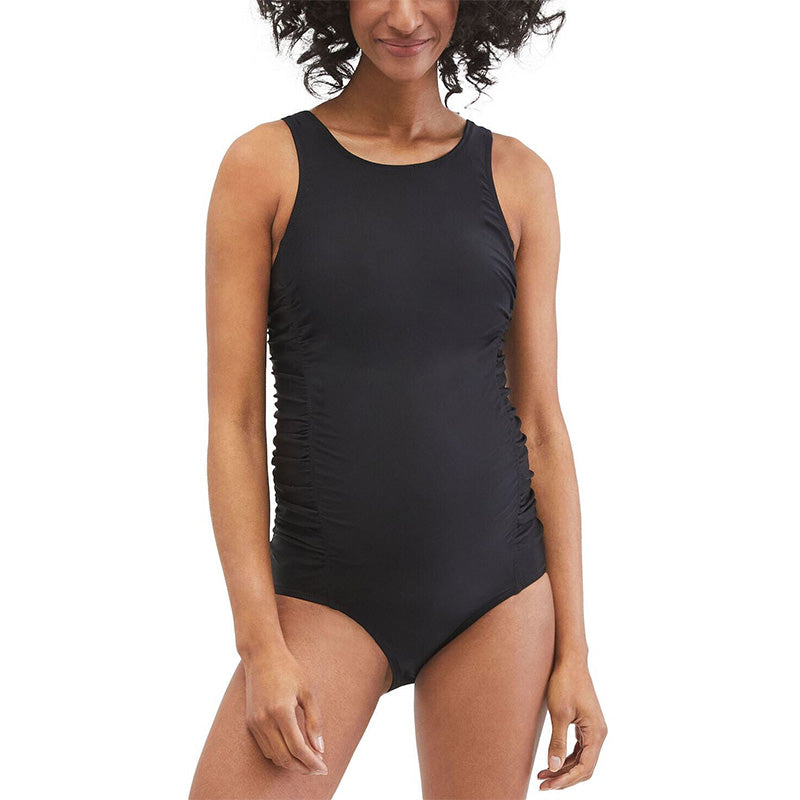 Motherhood Maternity Cutout Back Maternity One Piece Black M
