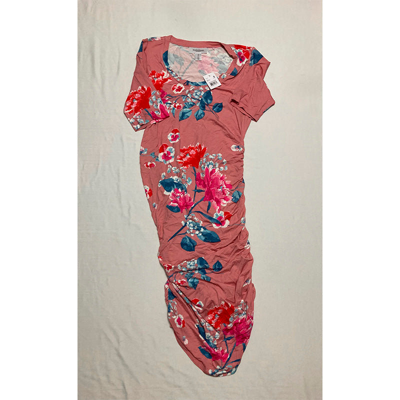 Motherhood Maternity Side Ruched Maternity Dress Multicolor S