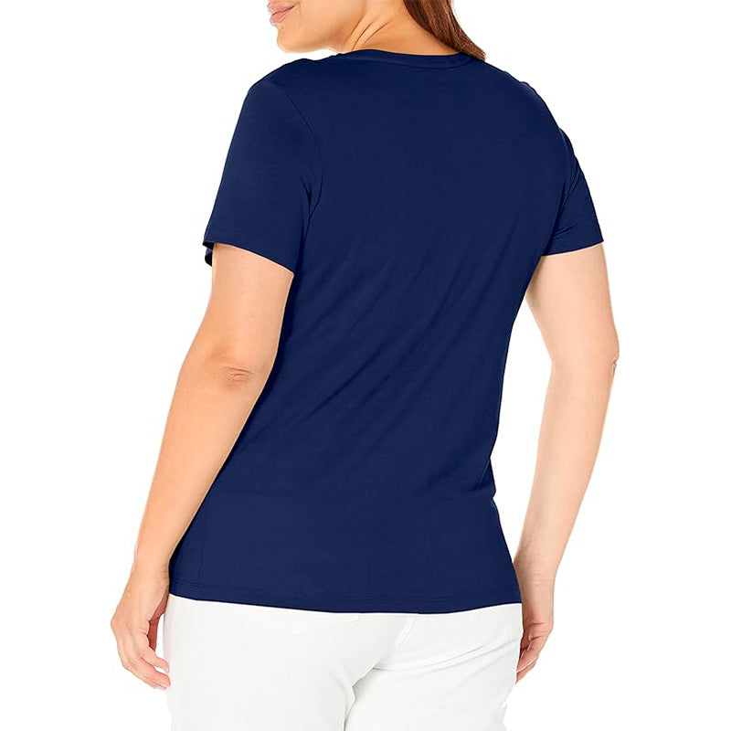 HUE Basic Short Sleeve V-Neck Only T-Shirt Navy S
