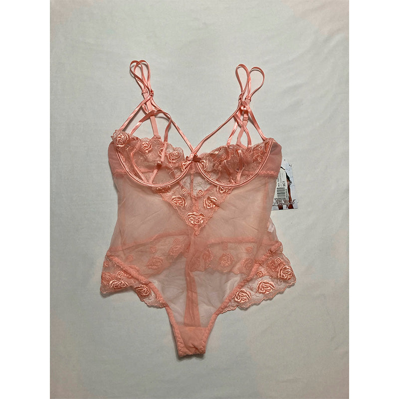 Dreamgirl Women's Teddy, Pink Champagne, Large