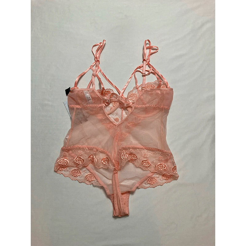 Dreamgirl Women's Teddy, Pink Champagne, Large