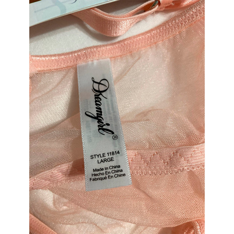 Dreamgirl Women's Teddy, Pink Champagne, Large