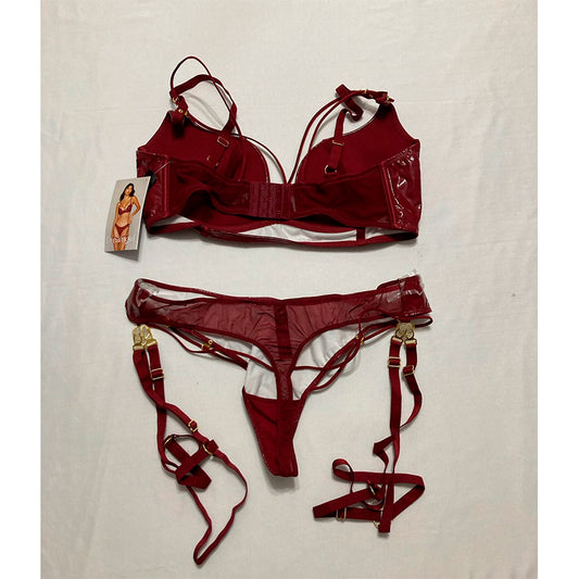 Dreamgirl Lingerie Set Top and Thong Blood XL