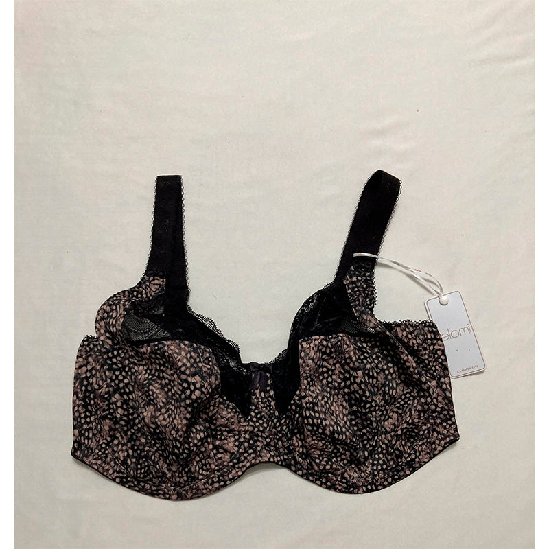 Elomi Morgan Banded Underwire Stretch Lace Bra Ebony 38GG