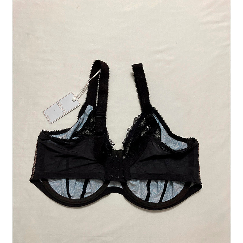Elomi Morgan Banded Underwire Stretch Lace Bra Ebony 38GG