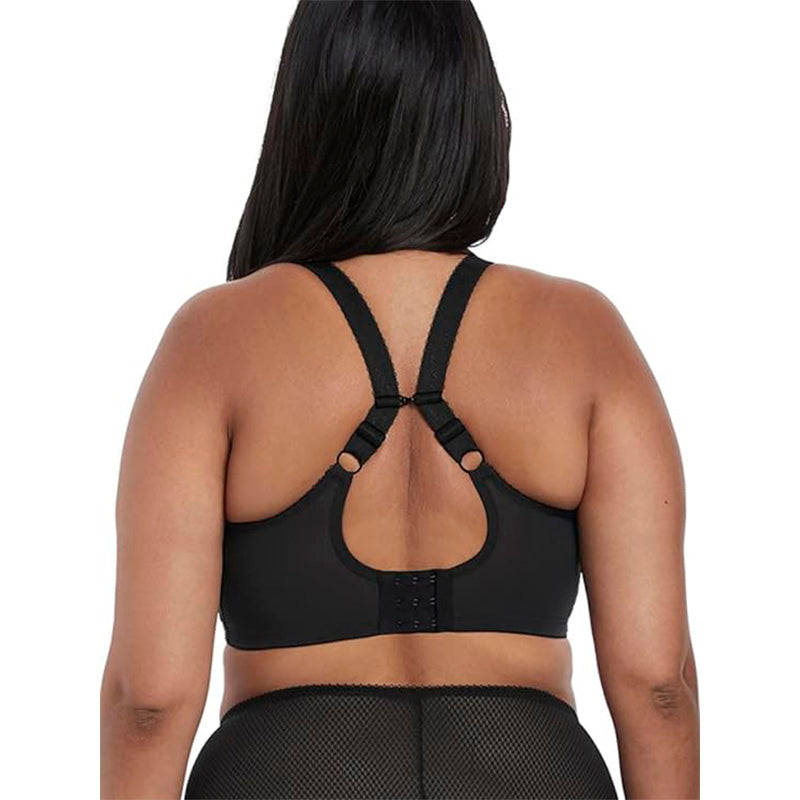 Elomi Women's Plus Size Charley Stretch Lace Underwire Plunge Bra Black 44E