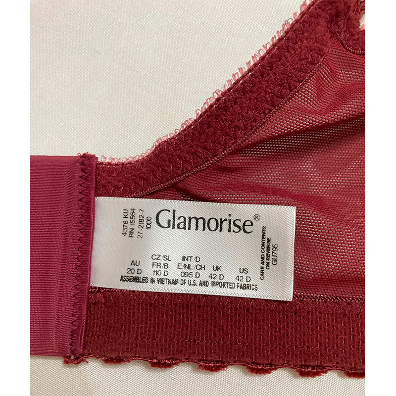 Glamorise MagicLift Original Support Bra in Burgundy 42D