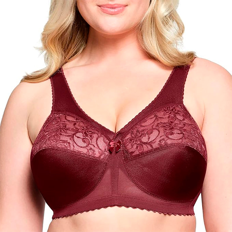 Glamorise MagicLift Original Support Bra Wirefree Burgundy 36DD
