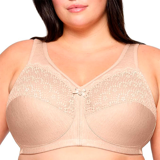 Glamorise Full Figure MagicLift Moisture Control Bra Nude 42G