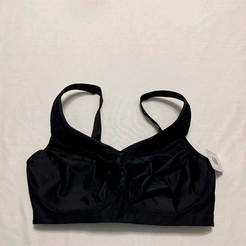 Glamorise Full Figure MagicLift Seamless Firm Support Bra Wirefree Black 38DD